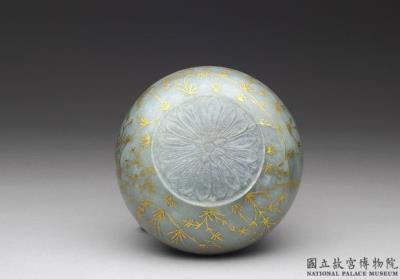 图片[3]-Jade large pot with gold inlay and handle, India-China Archive